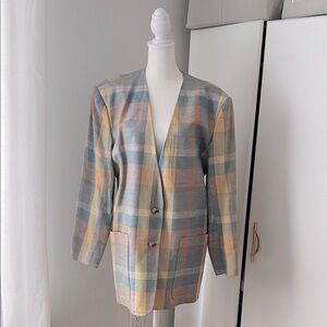 Vintage Plaid Blazer